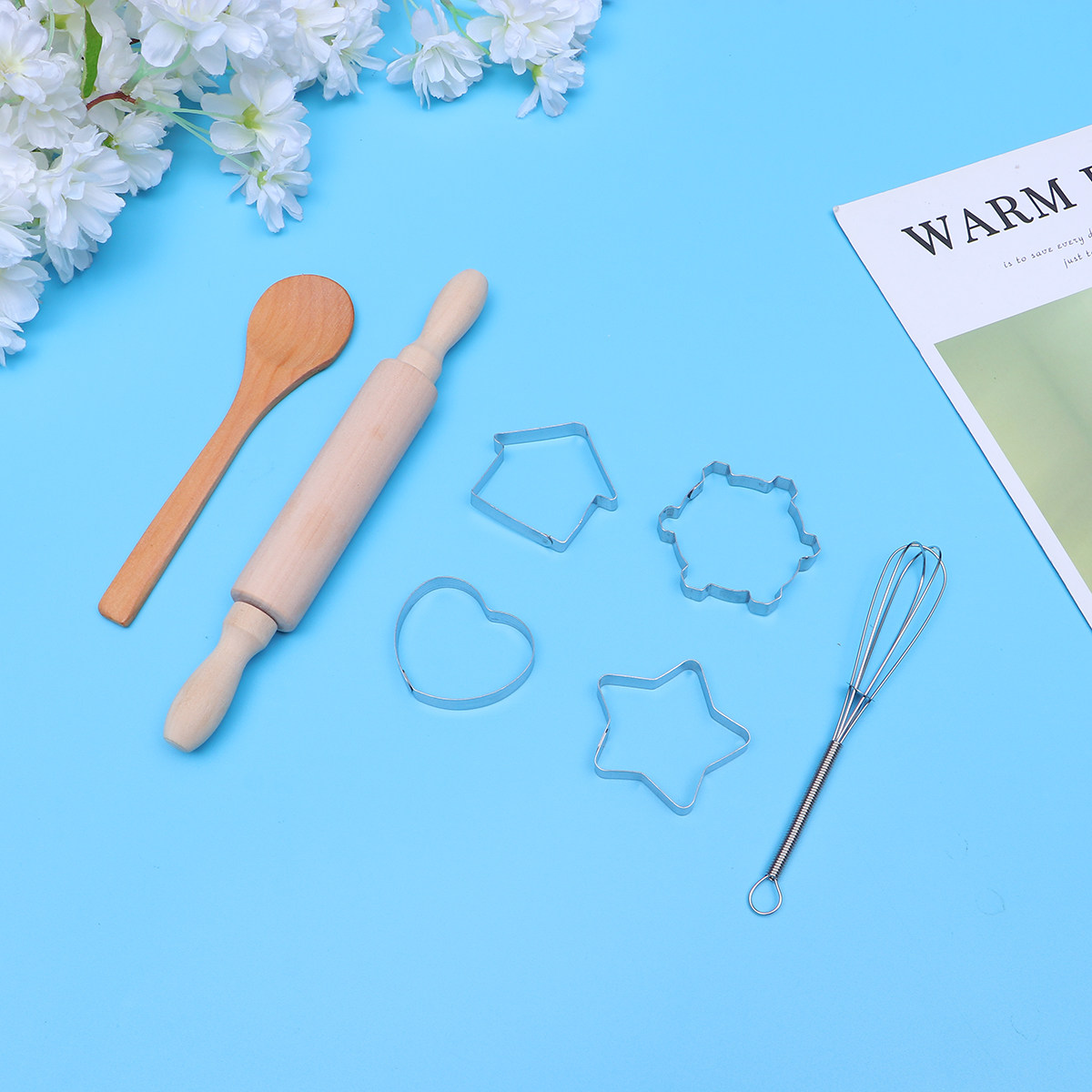 Kitchen Kids Baking Set - 11点セットの子供用キッチンエプロン。料理、お菓子作り、レクリエーションなど、様々な用途に最適。汚れを防ぎ、快適な着心地で、お手入れも簡単。繰り返し使用可能。